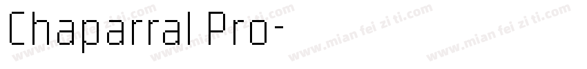 Chaparral Pro字体转换